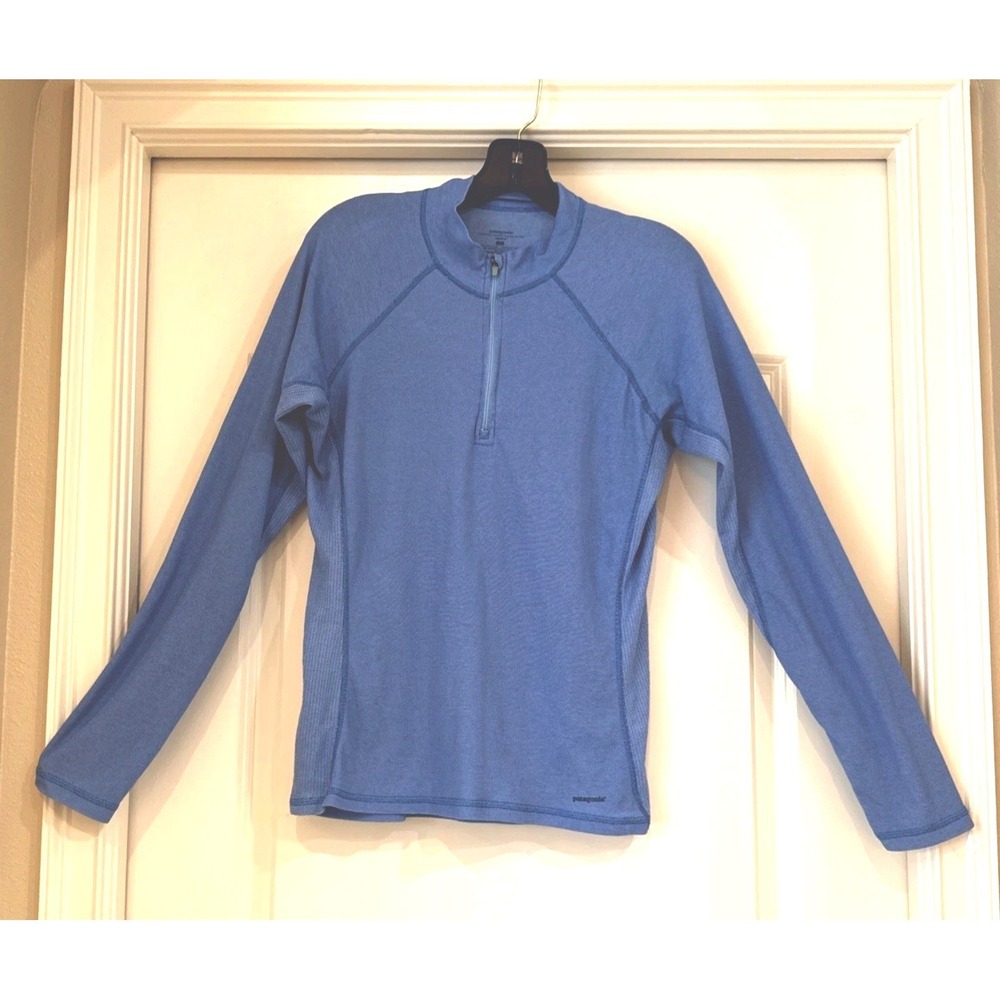 Patagonia Capilene Midweight Zip-Neck Blue Base Layer Top Womens Large‎